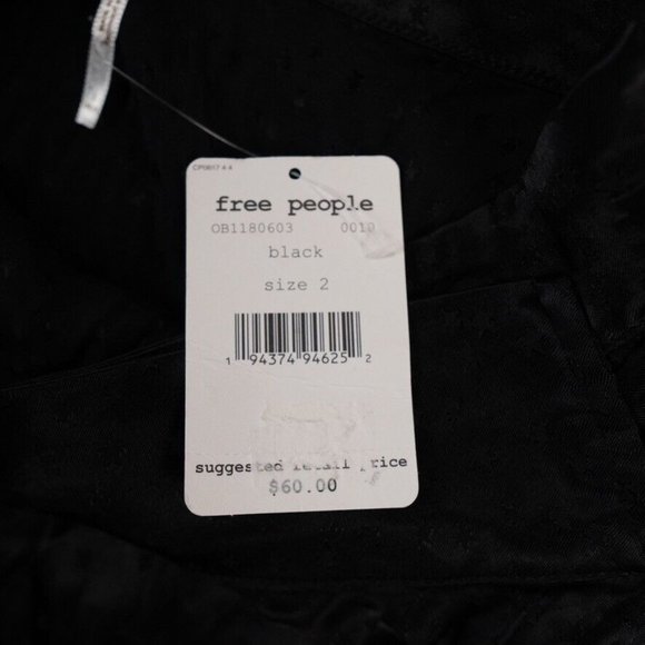 Free People Starstruck Mini Skirt Women's 2 Black  Wrap Summer Party Dancing New - Picture 7 of 12